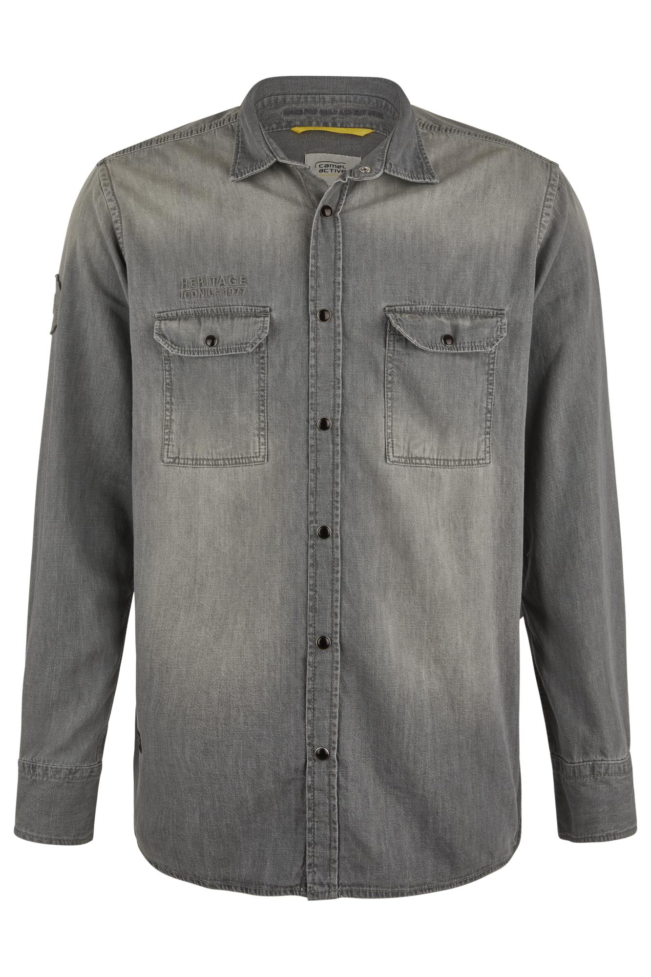 Мужская рубашка Camel Active, серое, цвет серый, размер 44