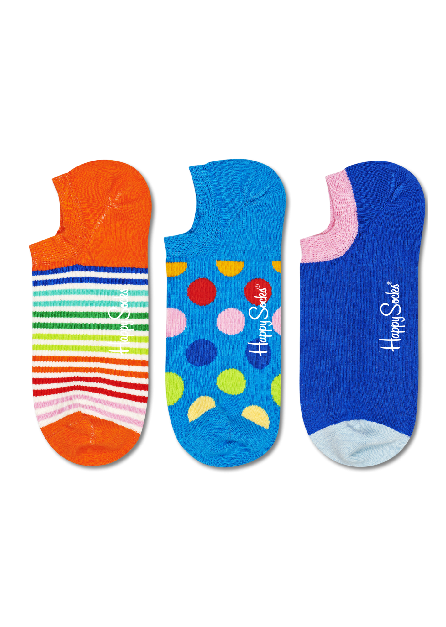 Носки Happy socks 3-Pack Mini Stripe No Show Sock MIS39