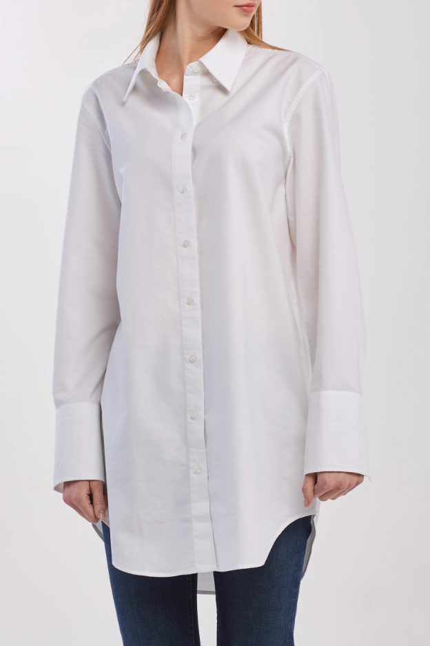 Женская рубашка Gant, белая, цвет белый, размер 36