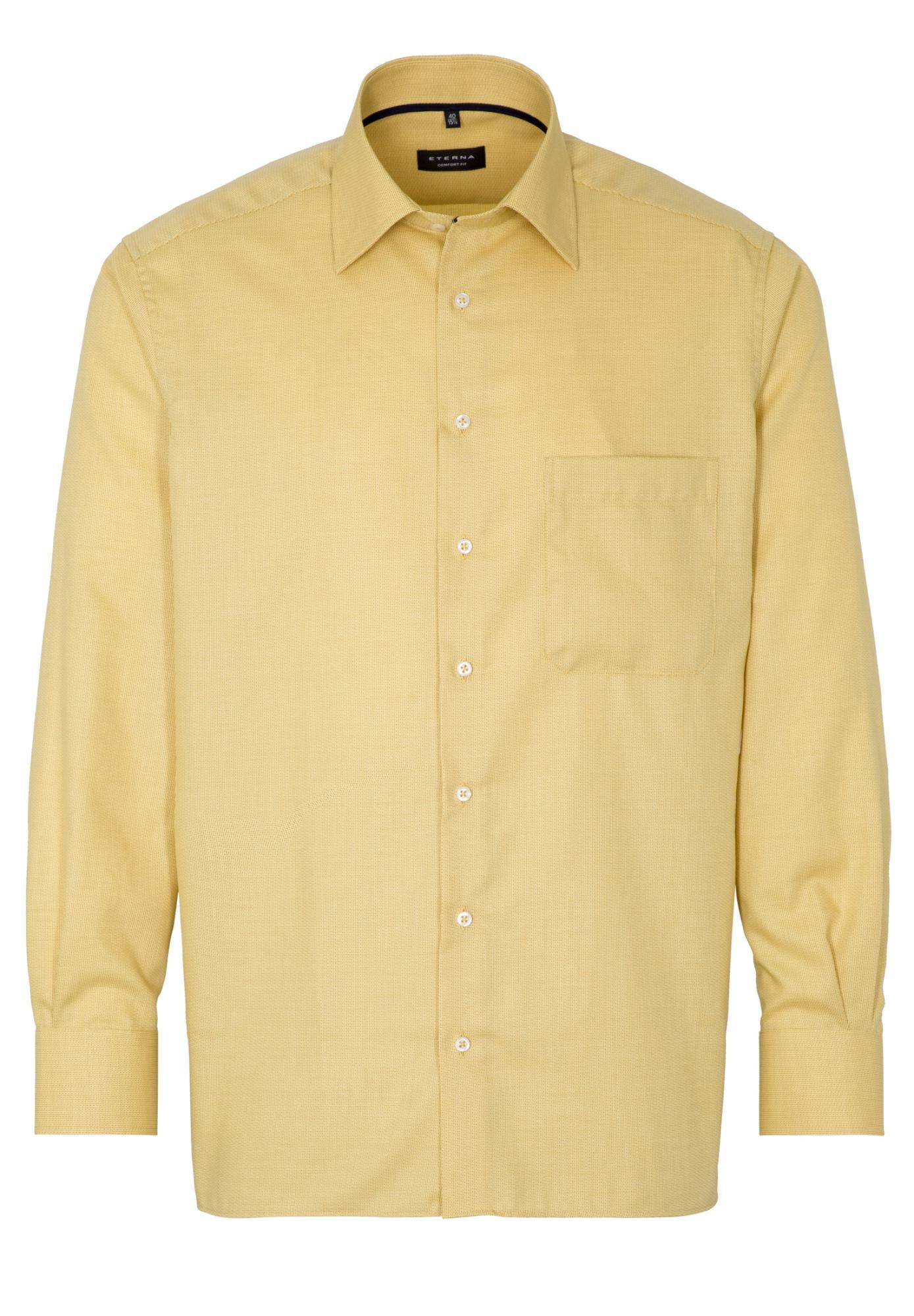 Мужская рубашка ETERNA, желтая, цвет желтый, размер 54 - фото 1