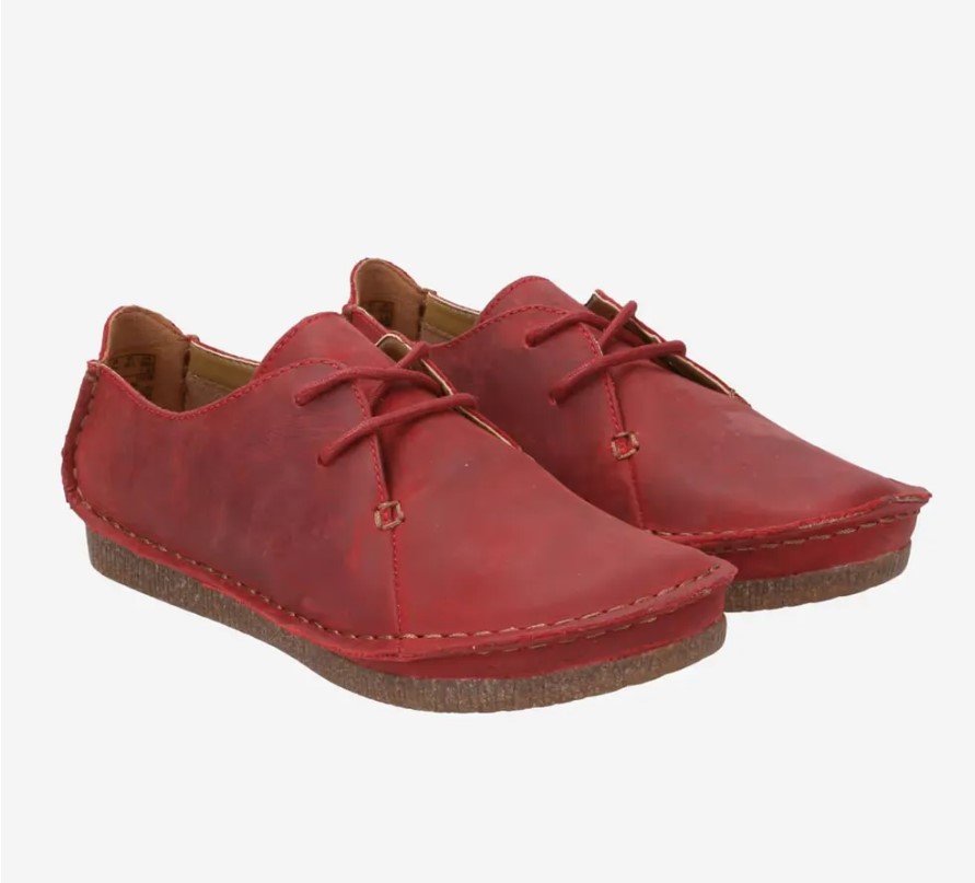 Женские полуботинки Clarks Janey Mae 26166819 крассные 8990₽
