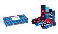 женских, мужских набор из 4 носков Happy socks 4-Pack Navy Socks Gift Set XNAV09, цвет