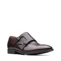 Мужские монки Clarks, бордовые, арт: 26136216
