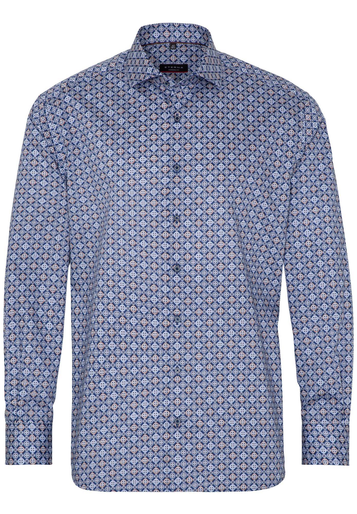 Мужская рубашка ETERNA, синяя, цвет синий, размер 58 - фото 1
