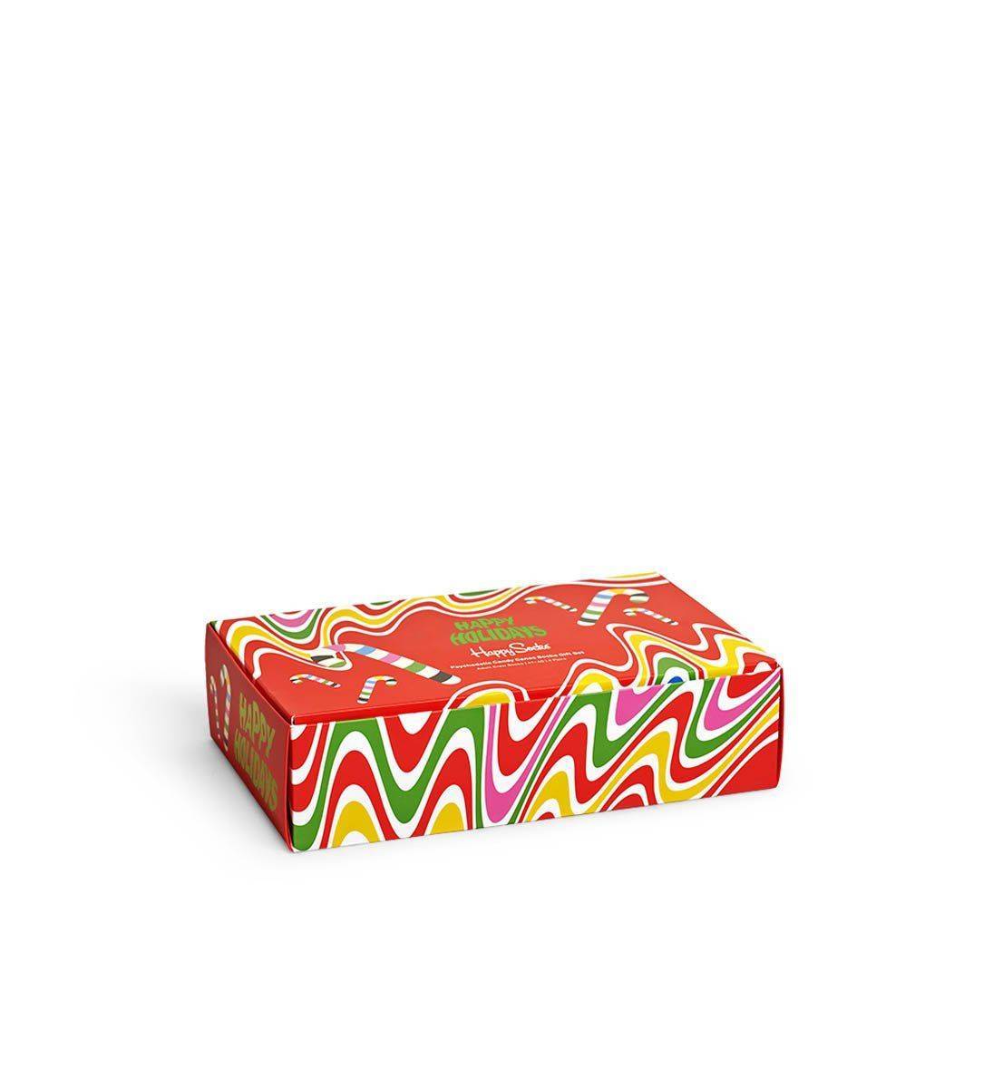 

Носки Happy socks 4-Pack Psychedelic Candy Cane Socks Gift Set XSAN09