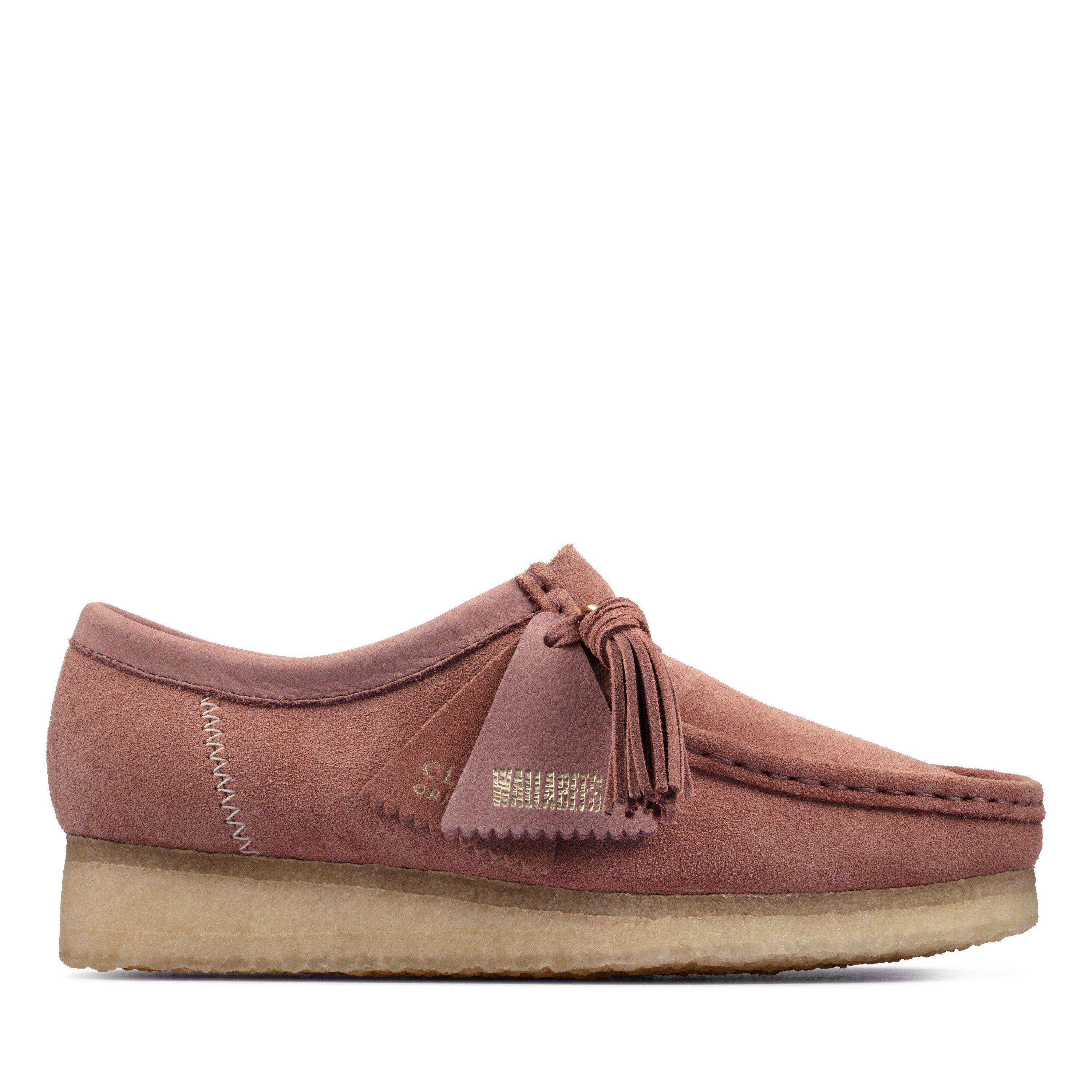 

Женские полуботинки Clarks (Wallabee. 26163265), розовые, Розовый