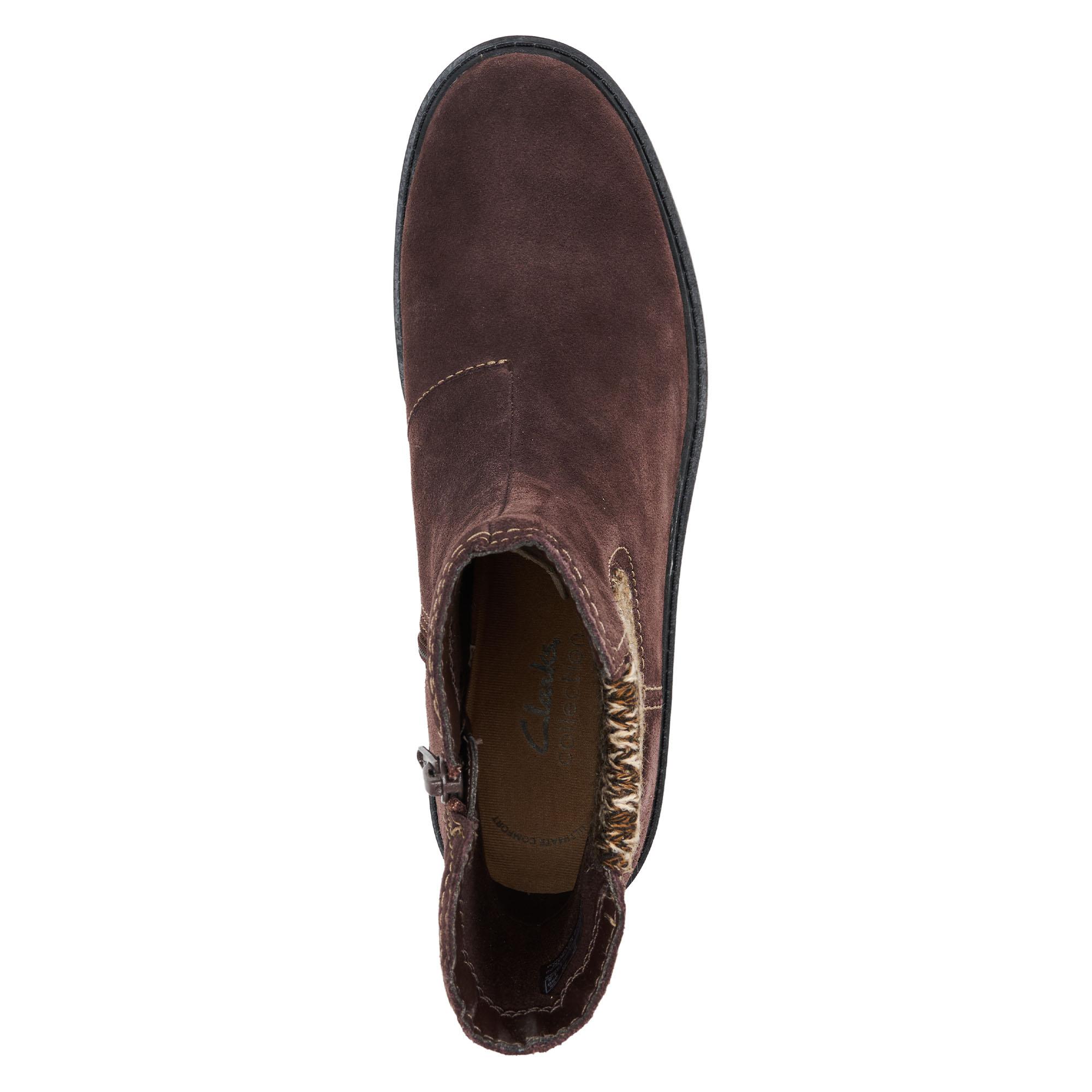 

Женские полусапоги Clarks, коричневые, Коричневый