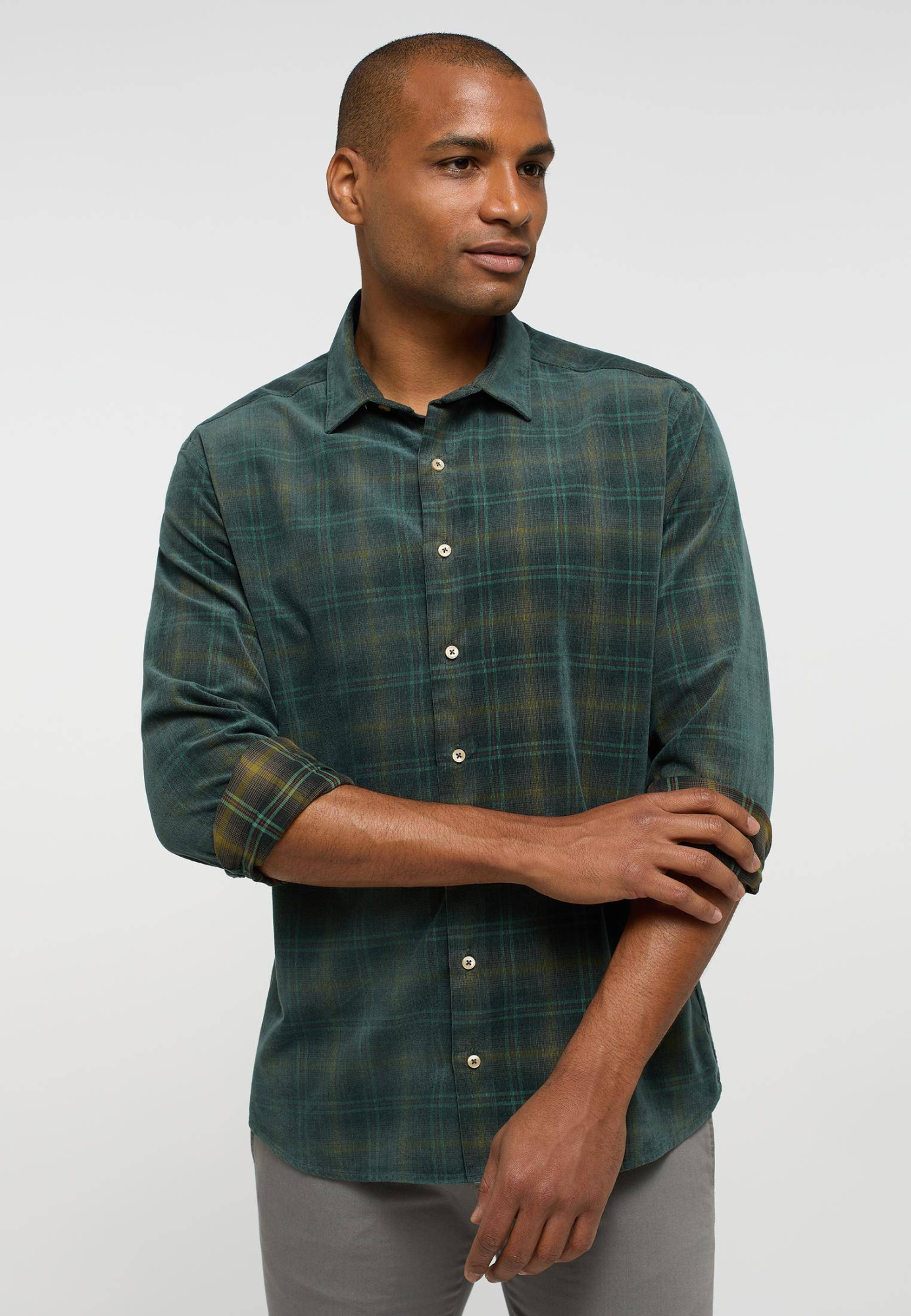 Мужская рубашка ETERNA, зеленая, цвет зеленый, размер 48 - фото 1