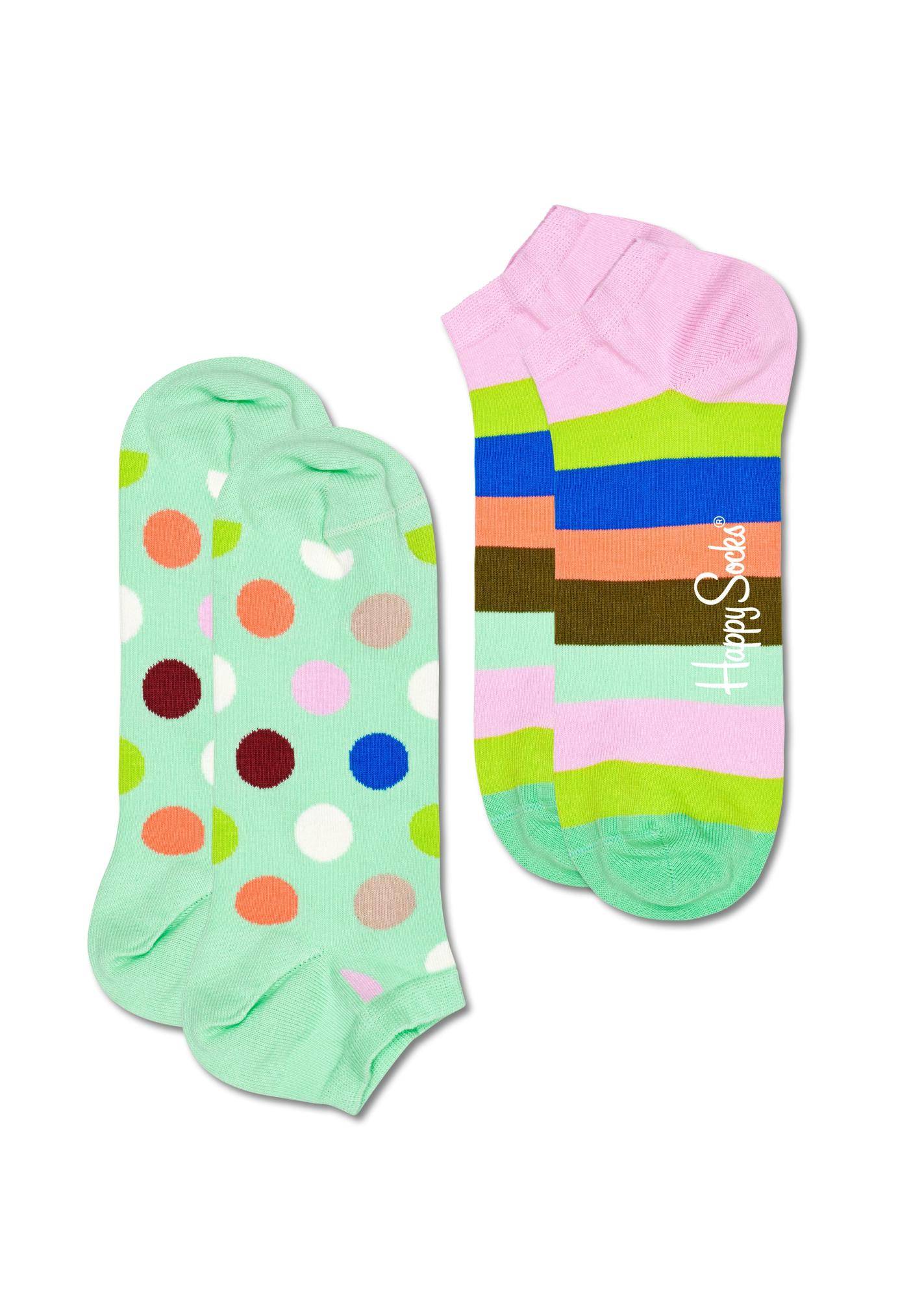 Носки Happy socks 2-Pack Big Dot Stripe Low Sock BDS02 7000, размер 25 - фото 1