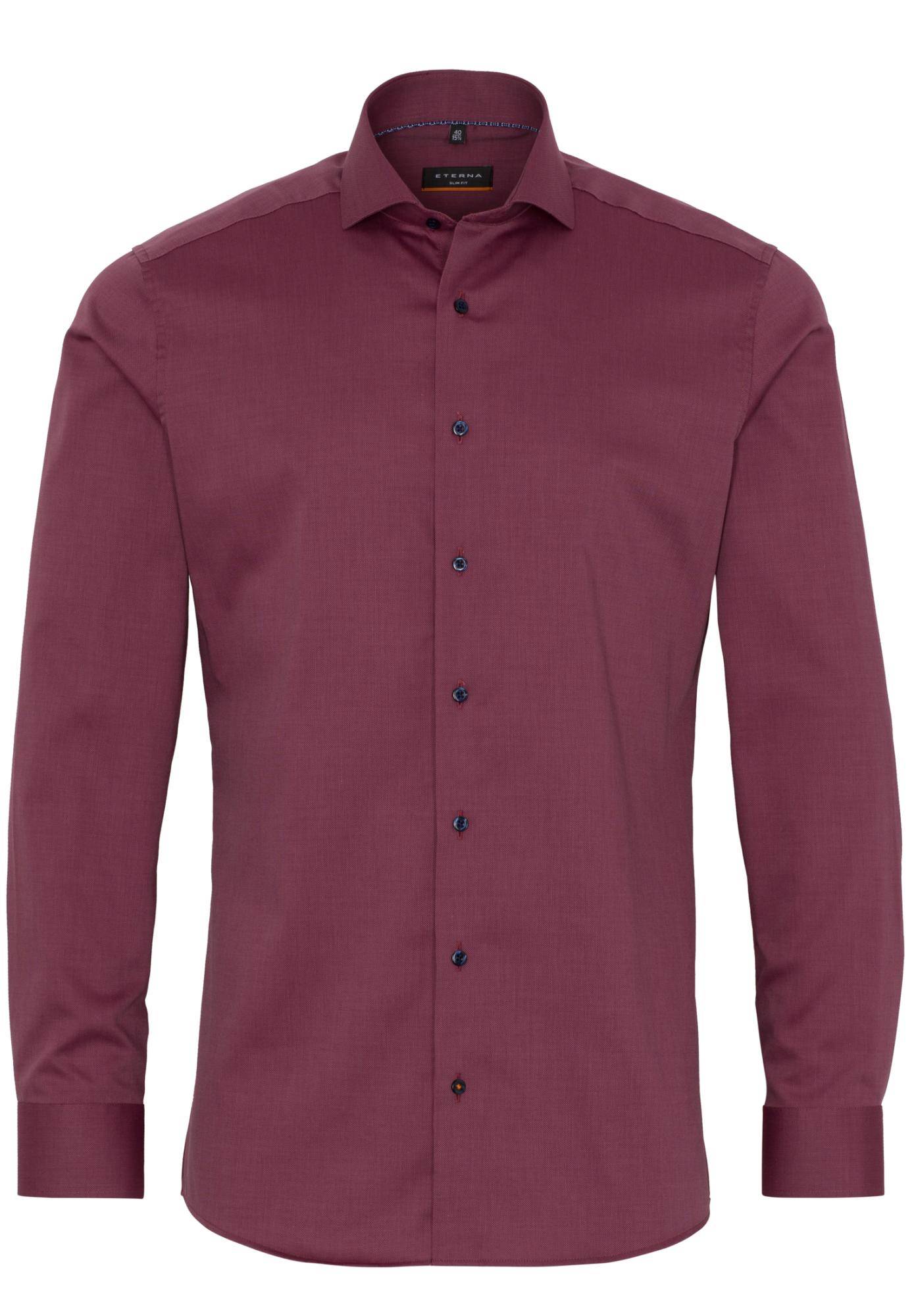 Мужская рубашка ETERNA, бордовая, цвет бордовый, размер 48 - фото 1