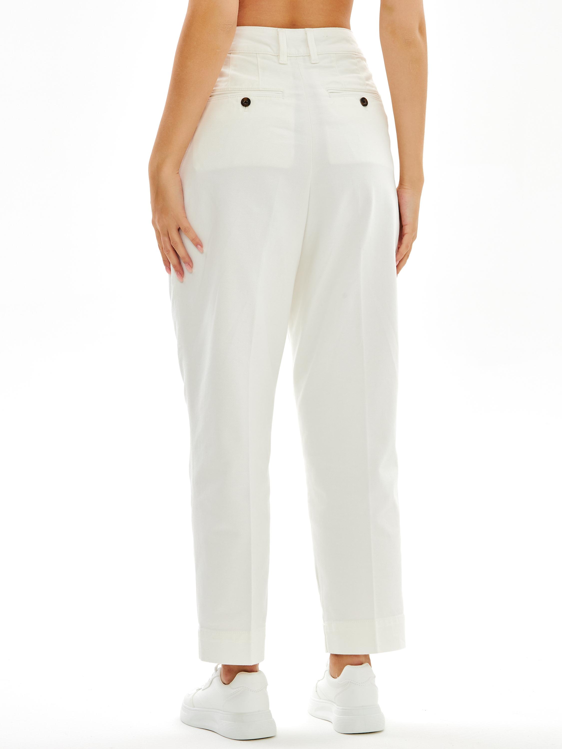 Женские брюки чинос Gant, белые, цвет белый, размер 34 - фото 4