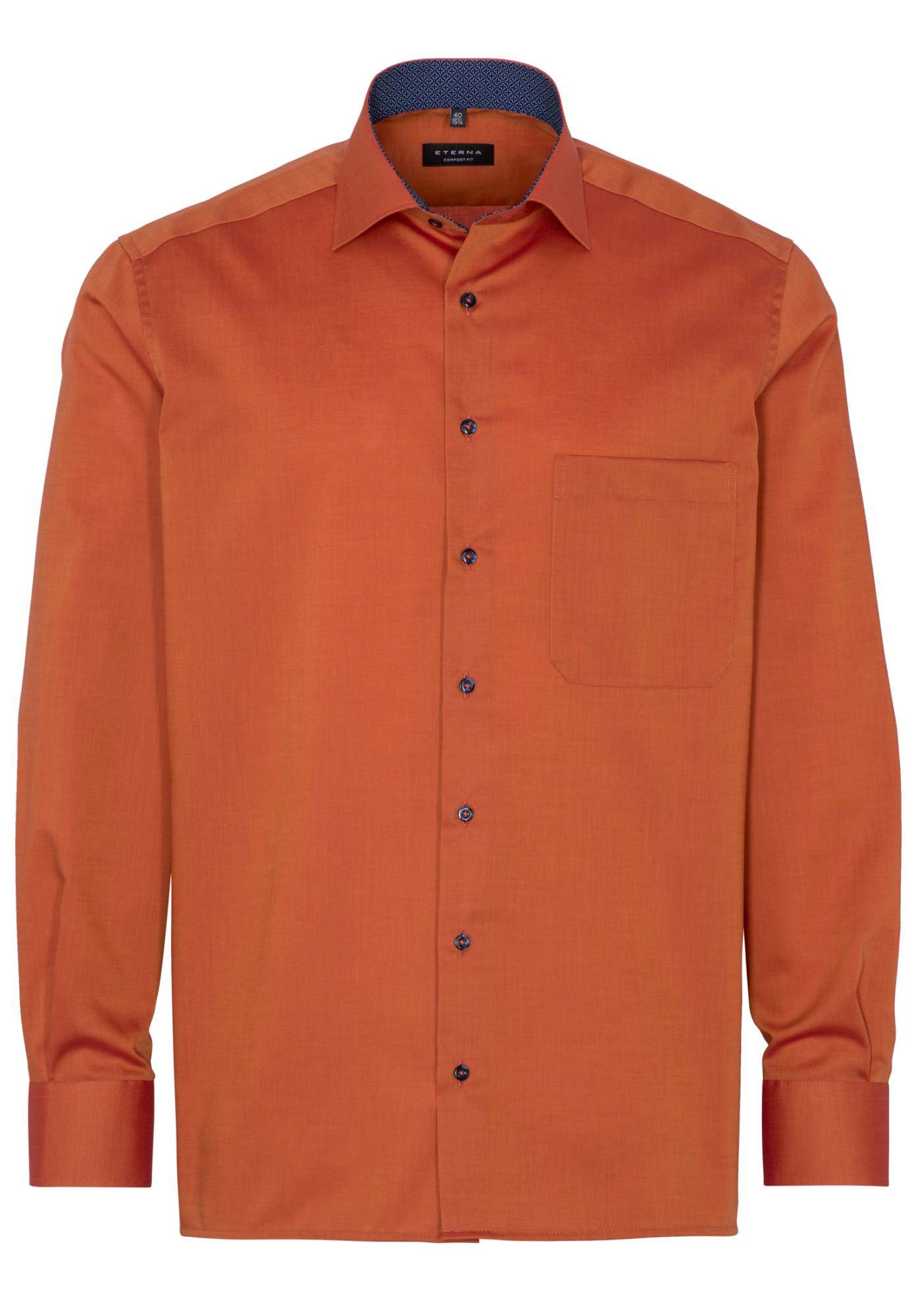 Мужская рубашка , оранжевая ETERNA. Цвет: оранжевый