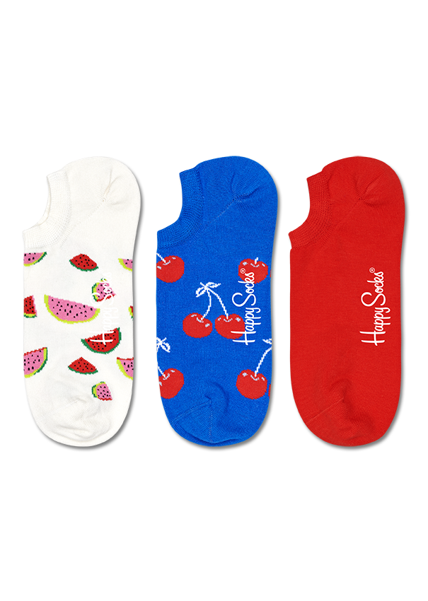 Носки Happy socks 3-Pack Fruit No Show Sock FRU39 1300, размер 25 - фото 1