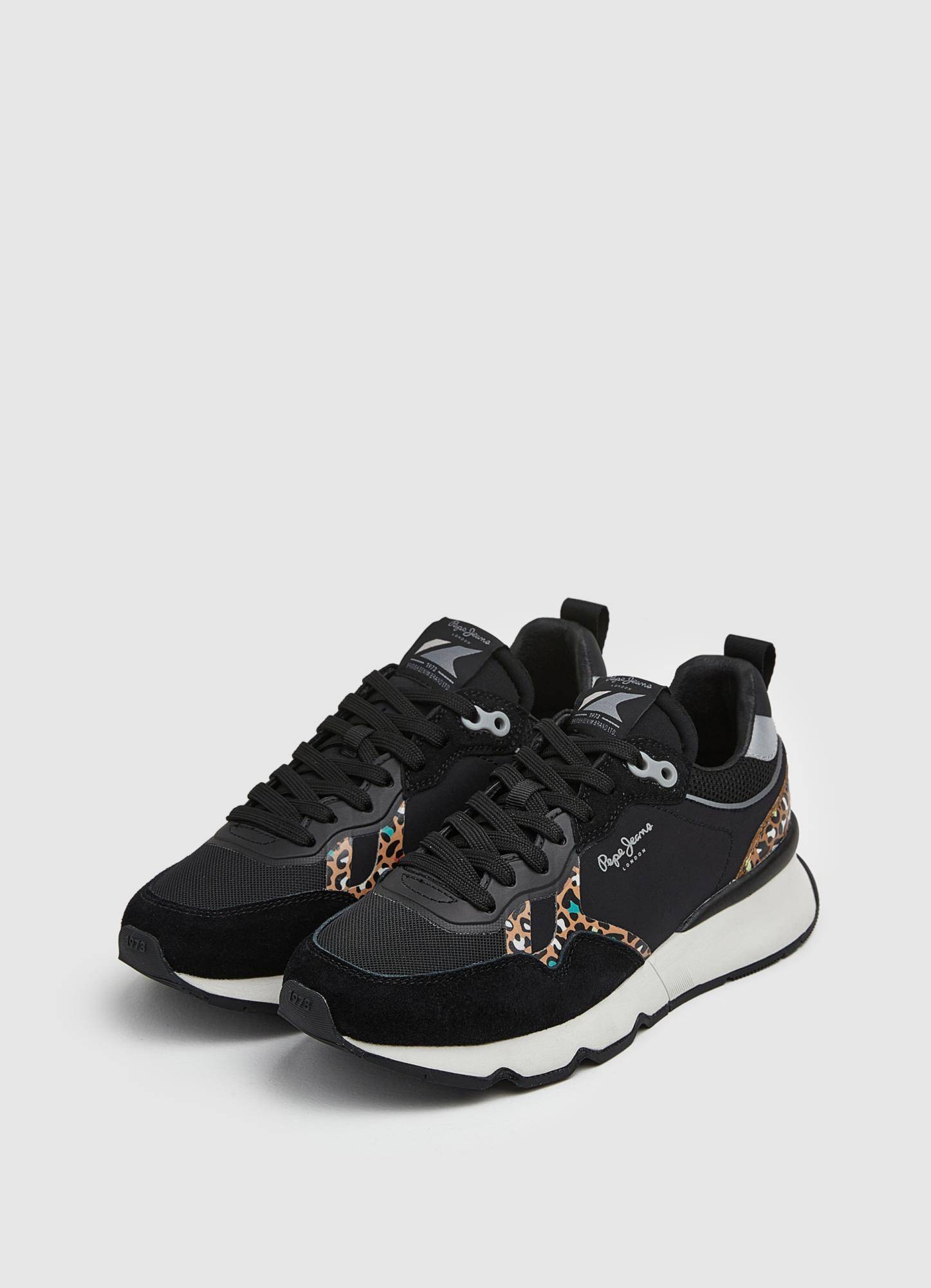 

Женские кроссовки Pepe Jeans London (BRITT PRO LEOPARD W s_PLS31414), черные, Черный