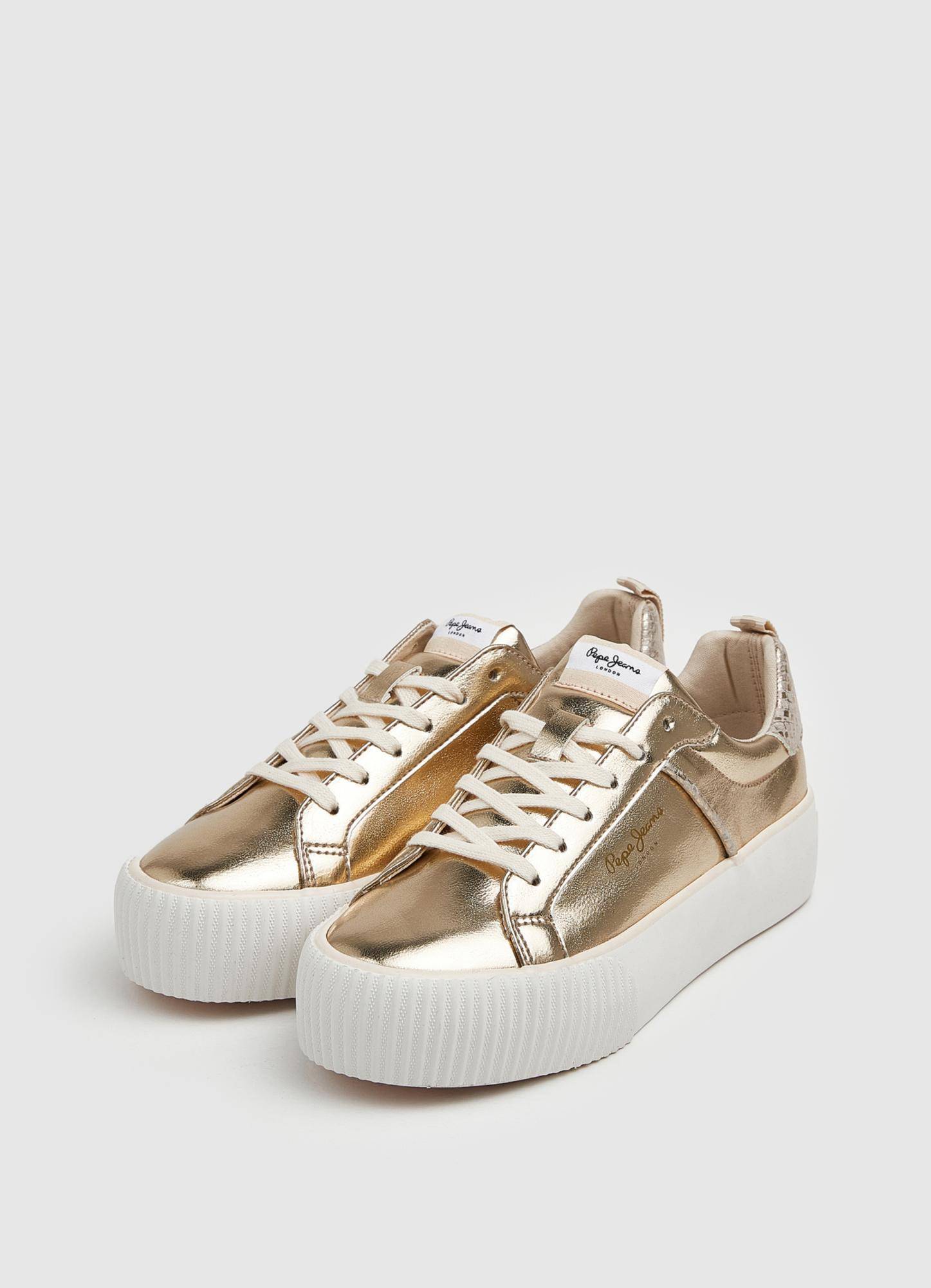 

Женские кеды Pepe Jeans London (OTTIS W METALLIC s_PLS31412), золотые, Золотой