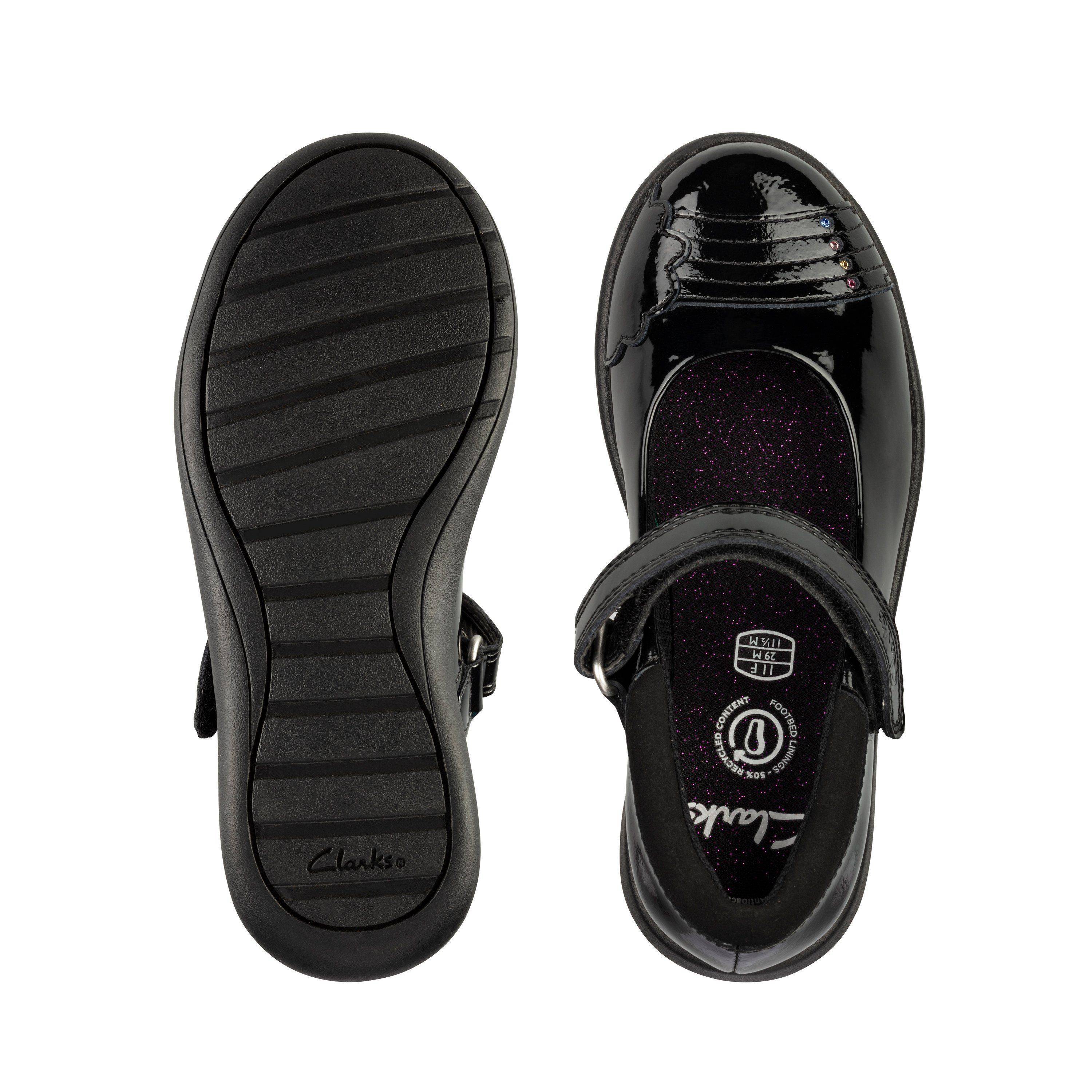 Детские туфли на ремешке Clarks (Etch Beam K 26161175), черные, цвет черный, размер 31 - фото 7