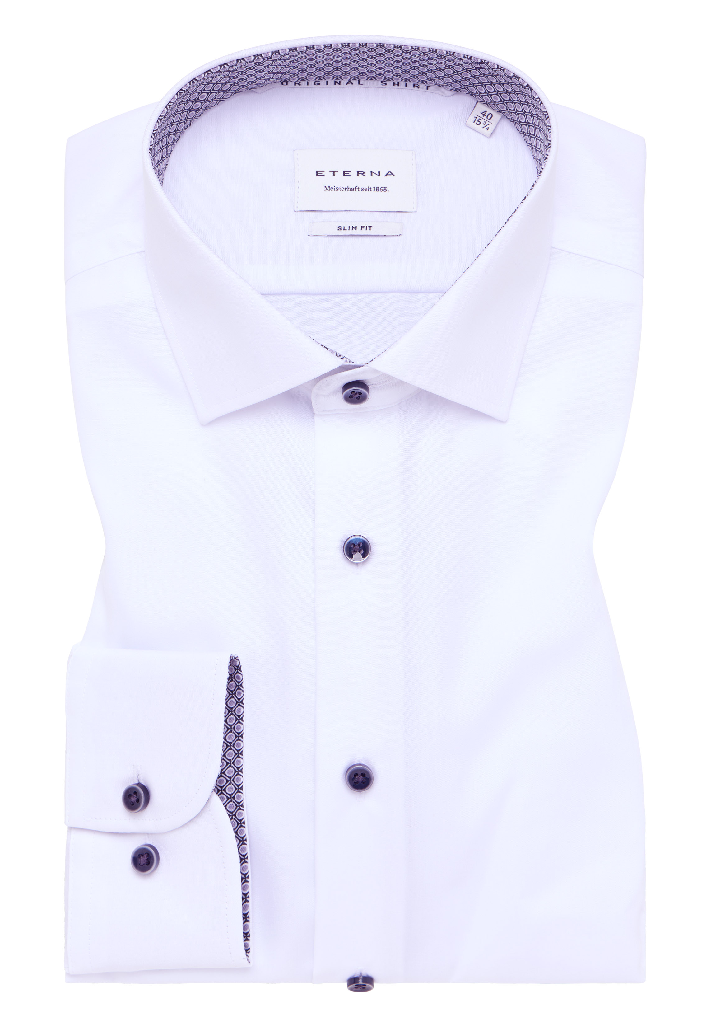 

Мужская рубашка ETERNA, белая, Белый