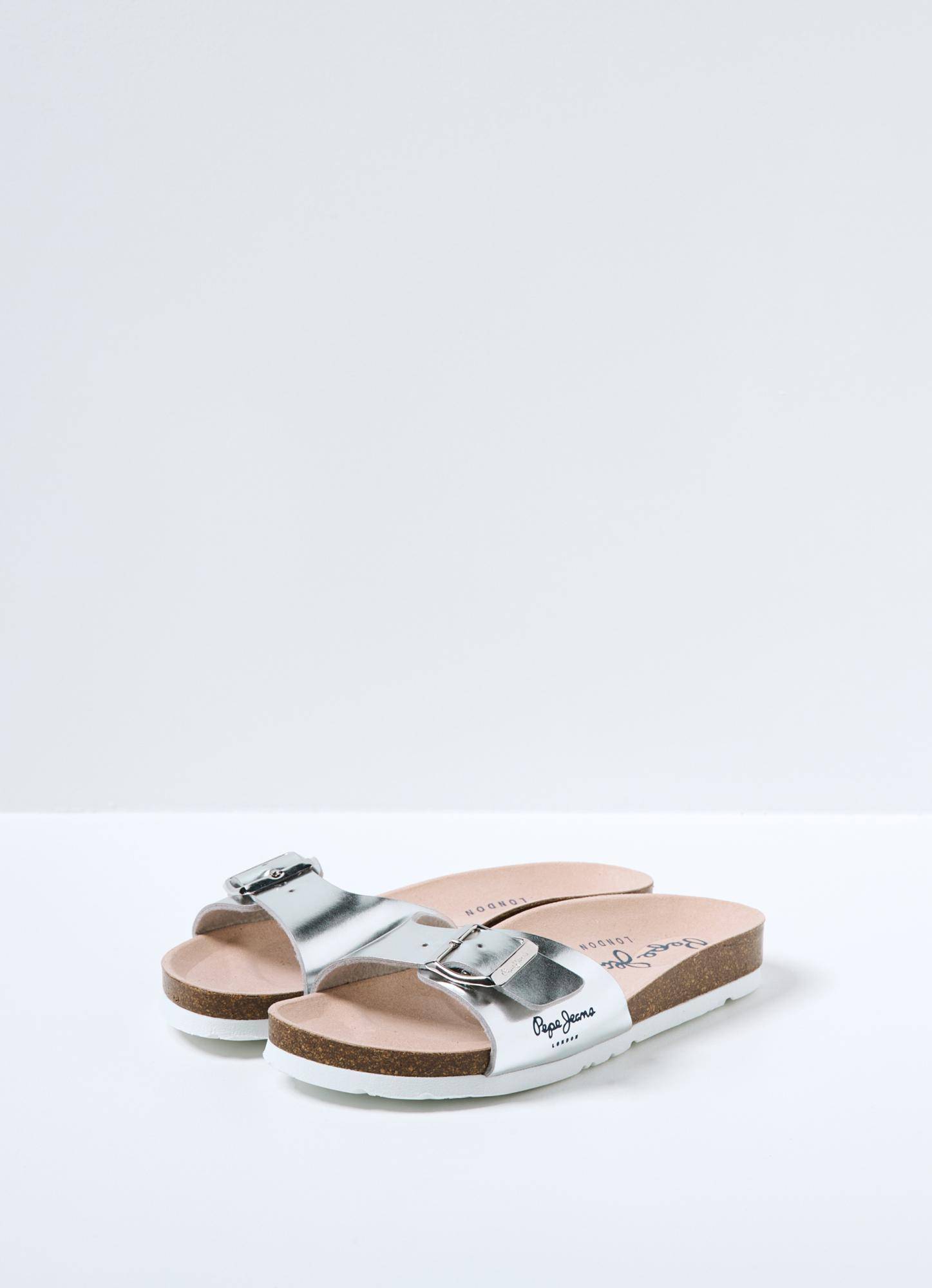 

Детские сланцы Pepe Jeans London (BIO MIRROR GIRL s_PGS90187), серебряные, Серебряный