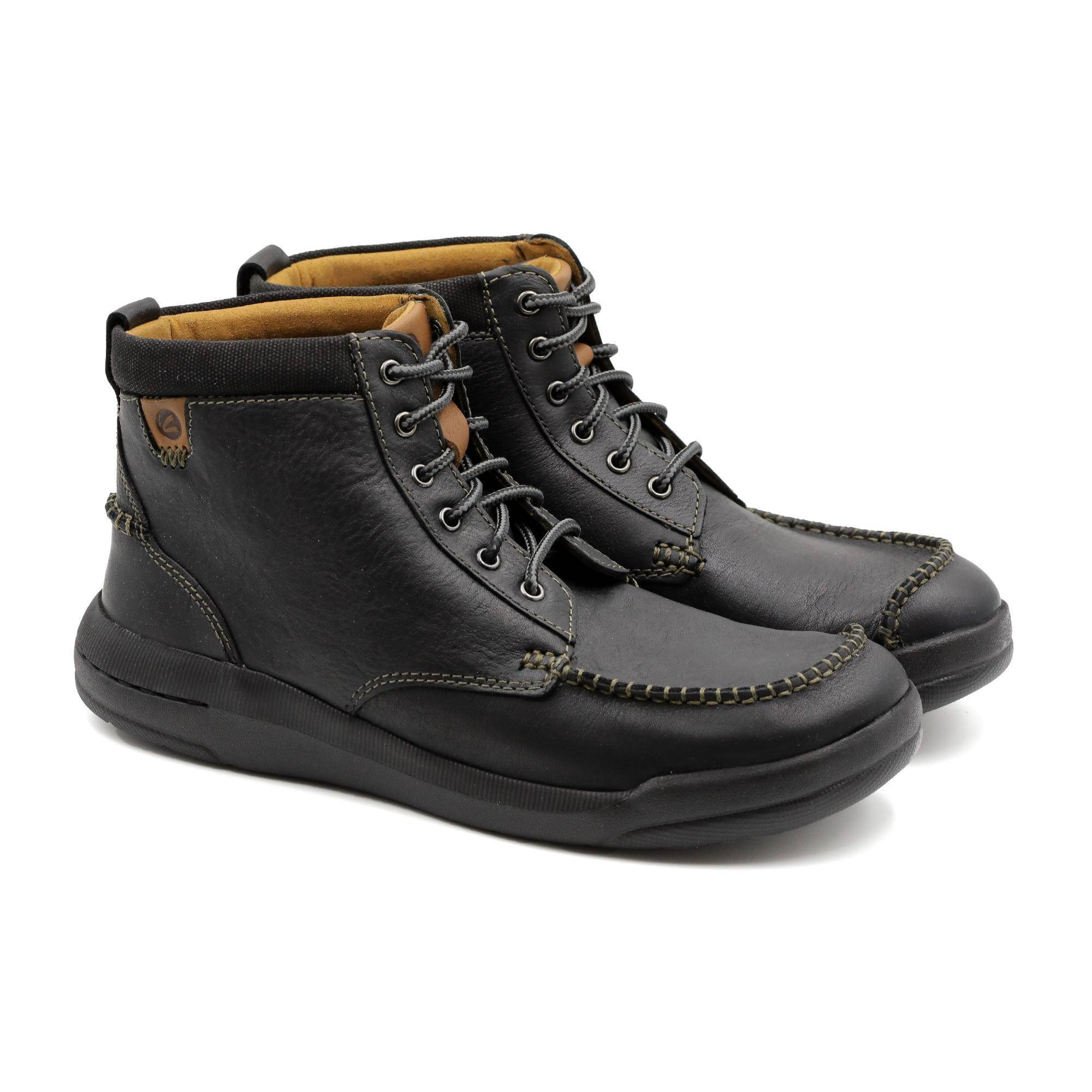 

Мужские высокие топсайдеры Clarks, черные, Черный