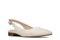 Женские туфли с закрытым мыском/открытой пяткой Clarks(Laina15 Sling 26148861), белые, арт: 26148861