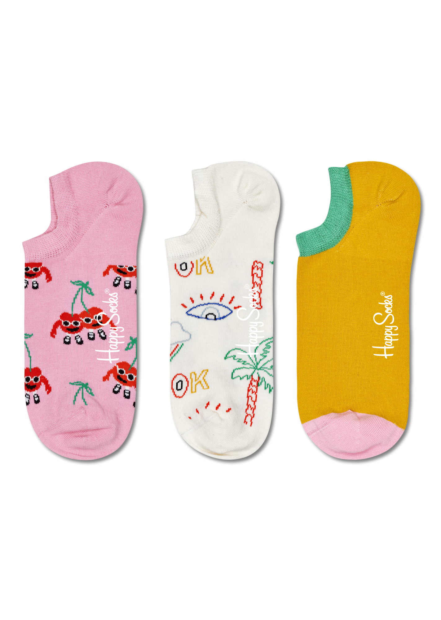 

Носки Happy socks 3-Pack Cherry Mates No Show Sock CMA39