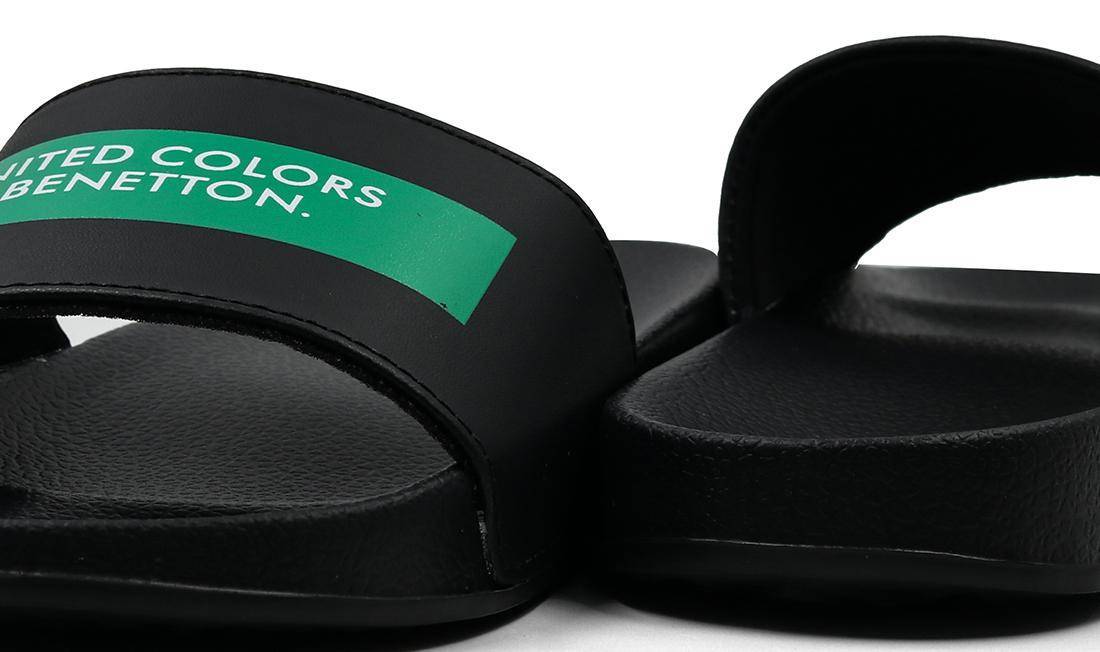 Женские сланцы United Colors of Benetton (RUBB LABEL BTW219200), черные, цвет черный, размер 39 - фото 6