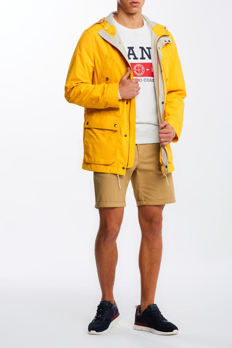 Мужская куртка парка Gant, желтая, цвет желтый, размер 46 - фото 4