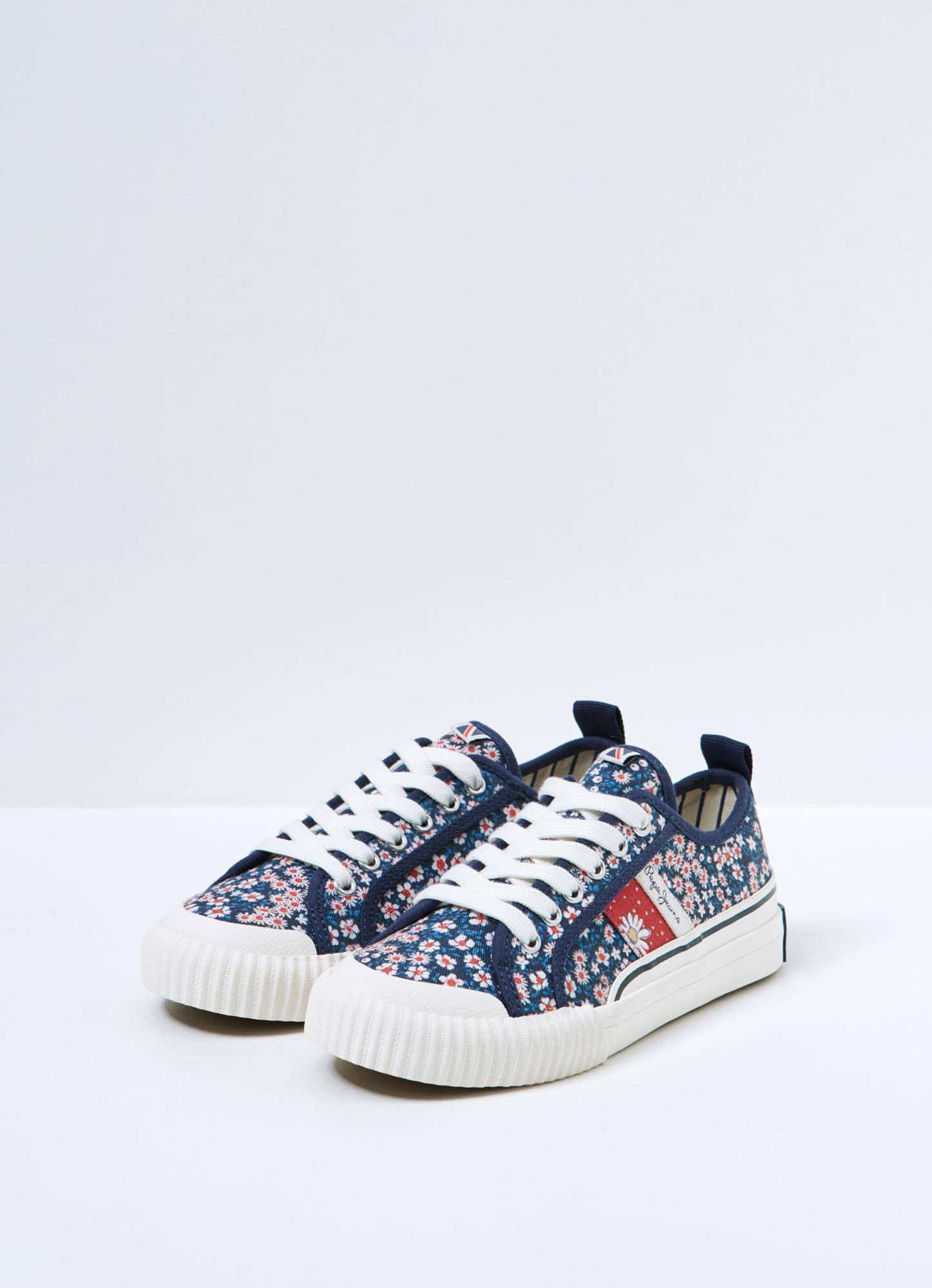 

Детские кеды Pepe Jeans London (OTTIS FLOWERS GIRL s_PGS30541), синие, Синий