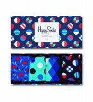 женских, мужских набор из 4 носков Happy socks 4-Pack Navy Socks Gift Set XNAV09, цвет