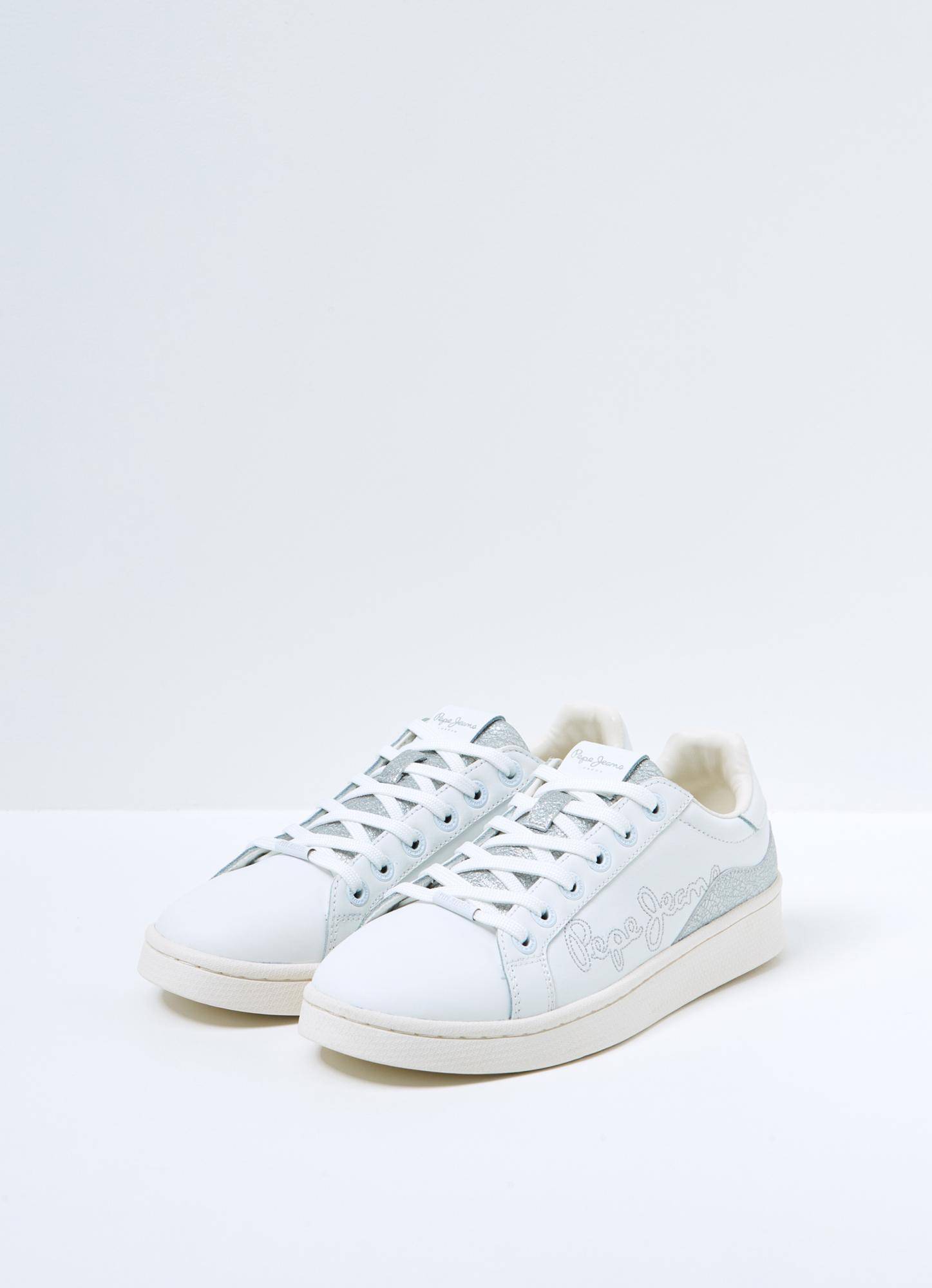 

Женские кеды Pepe Jeans London (MILTON MIX s_PLS31307), серебряные, Серебряный