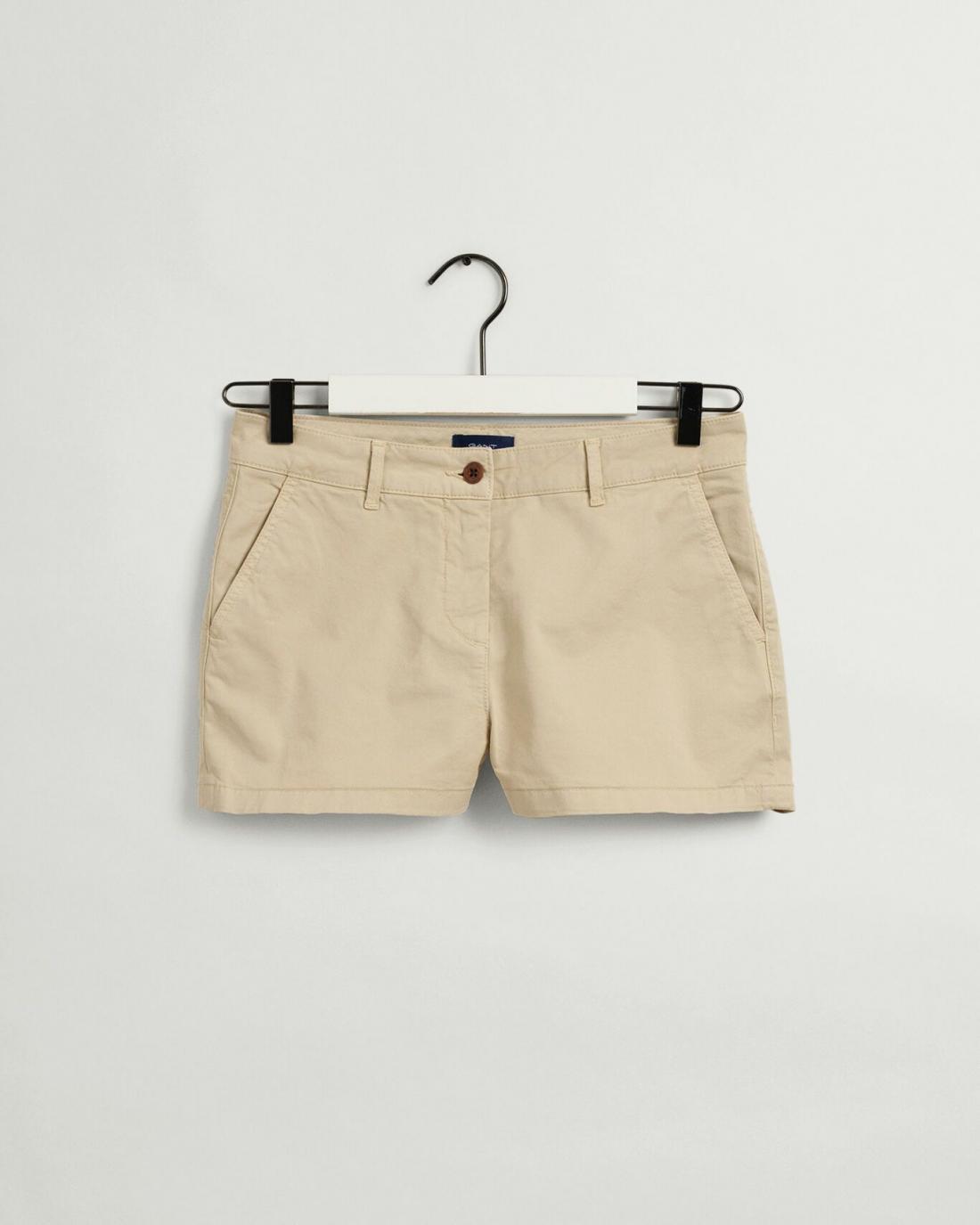 

Женские шорты чинос Gant, бежевые, Бежевый