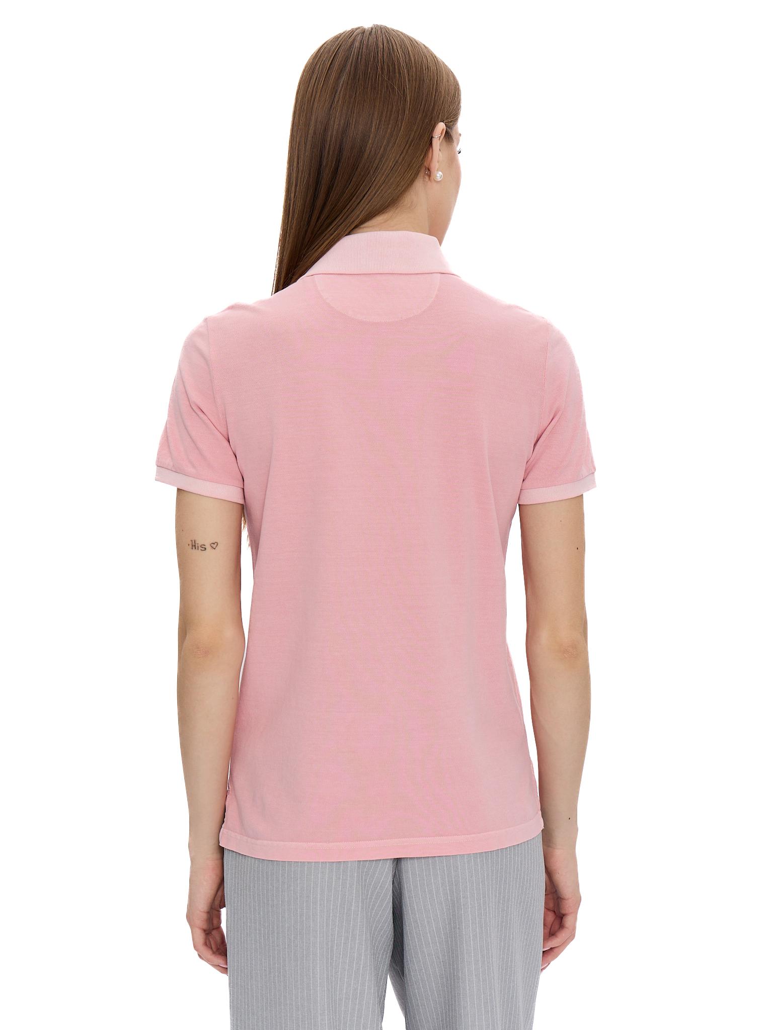 Женское поло Gant, розовое, цвет розовый, размер 54 - фото 2