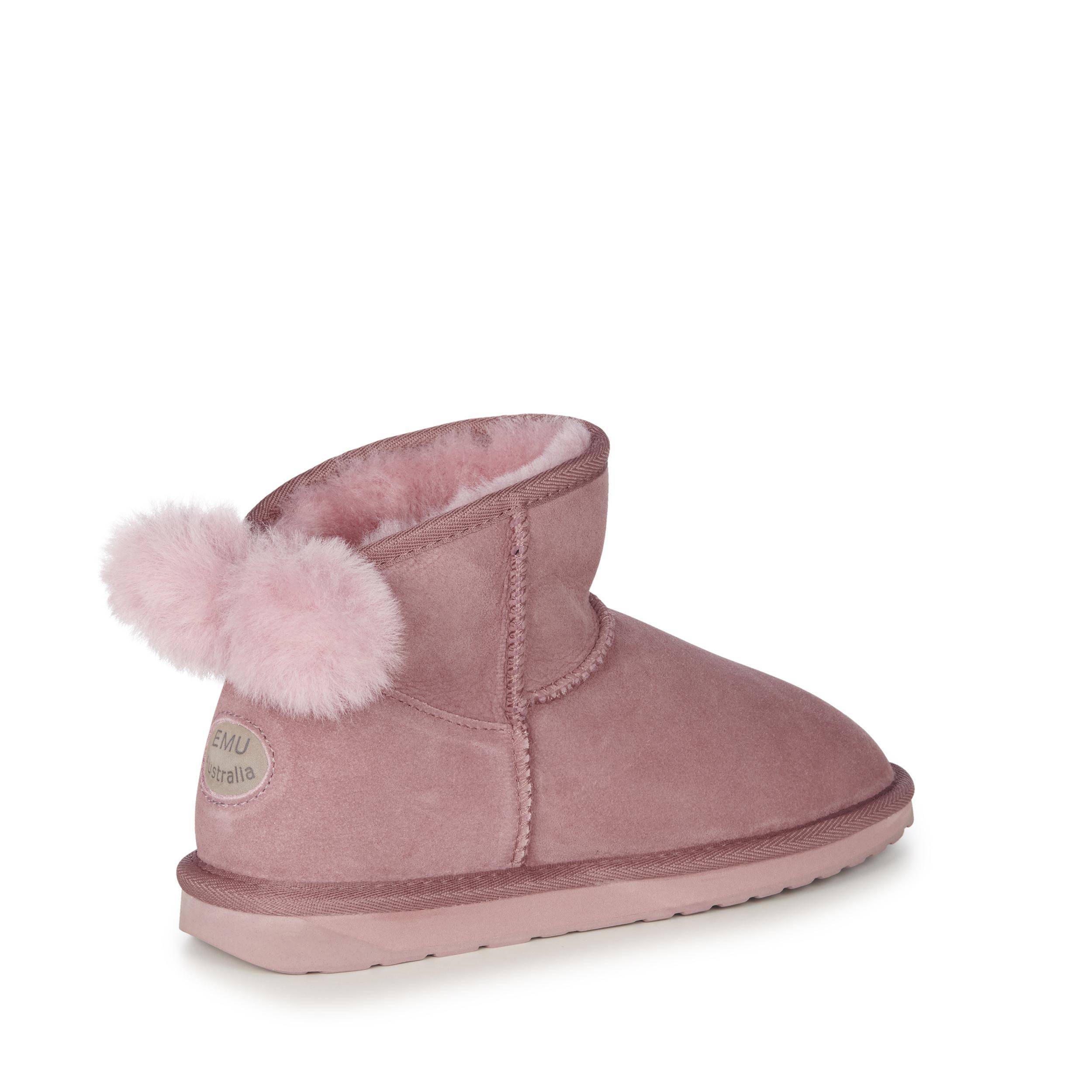 Женские ботинки из овчины (угги) EMU Australia (Rigel W12600), розовые, цвет розовый, размер 39 - фото 4