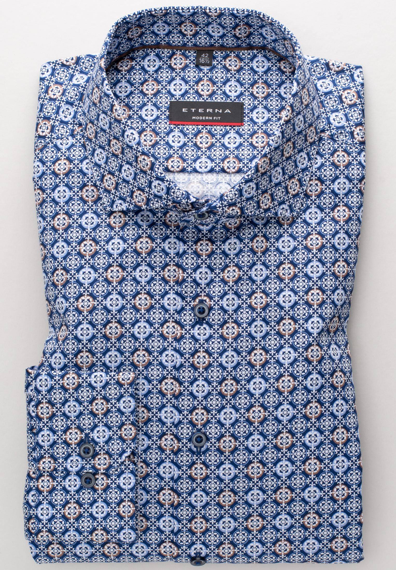 Мужская рубашка ETERNA, синяя, цвет синий, размер 50 - фото 2