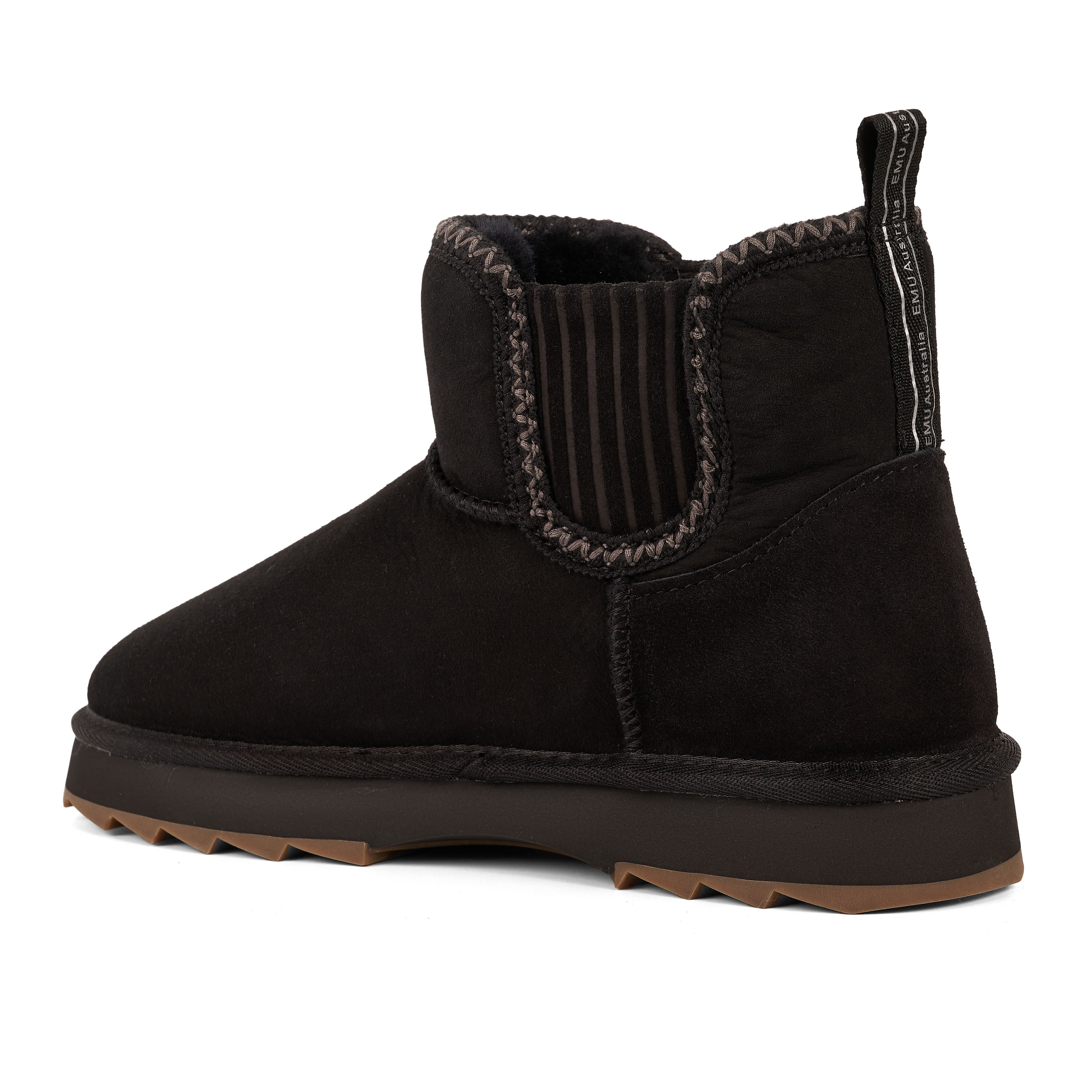 

Женские полусапоги из овчины (угги) EMU Australia, черные, Черный