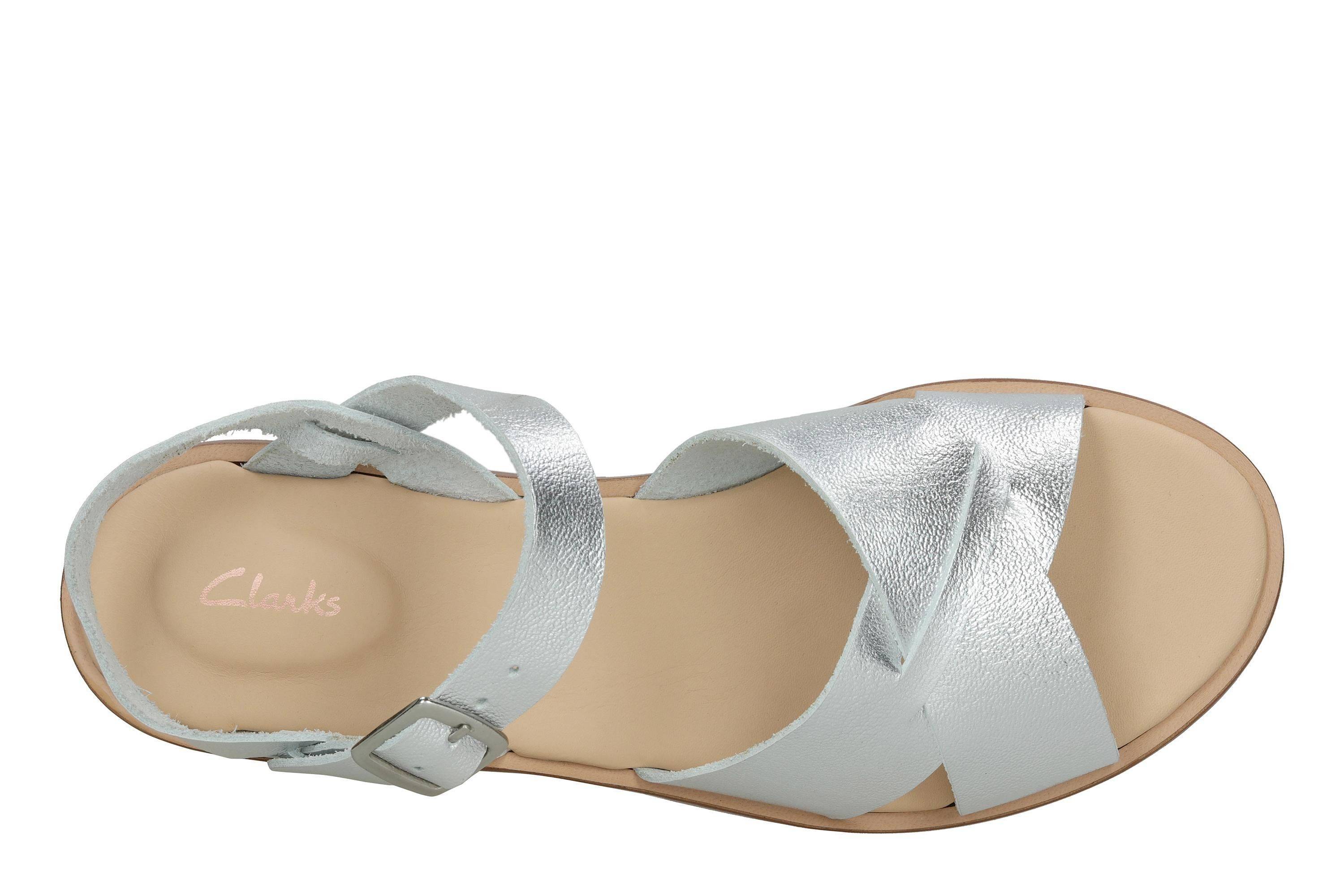Женские сандалии Clarks(Willow Gild 26139429), серебряные, цвет серебряный, размер 39.5 - фото 6