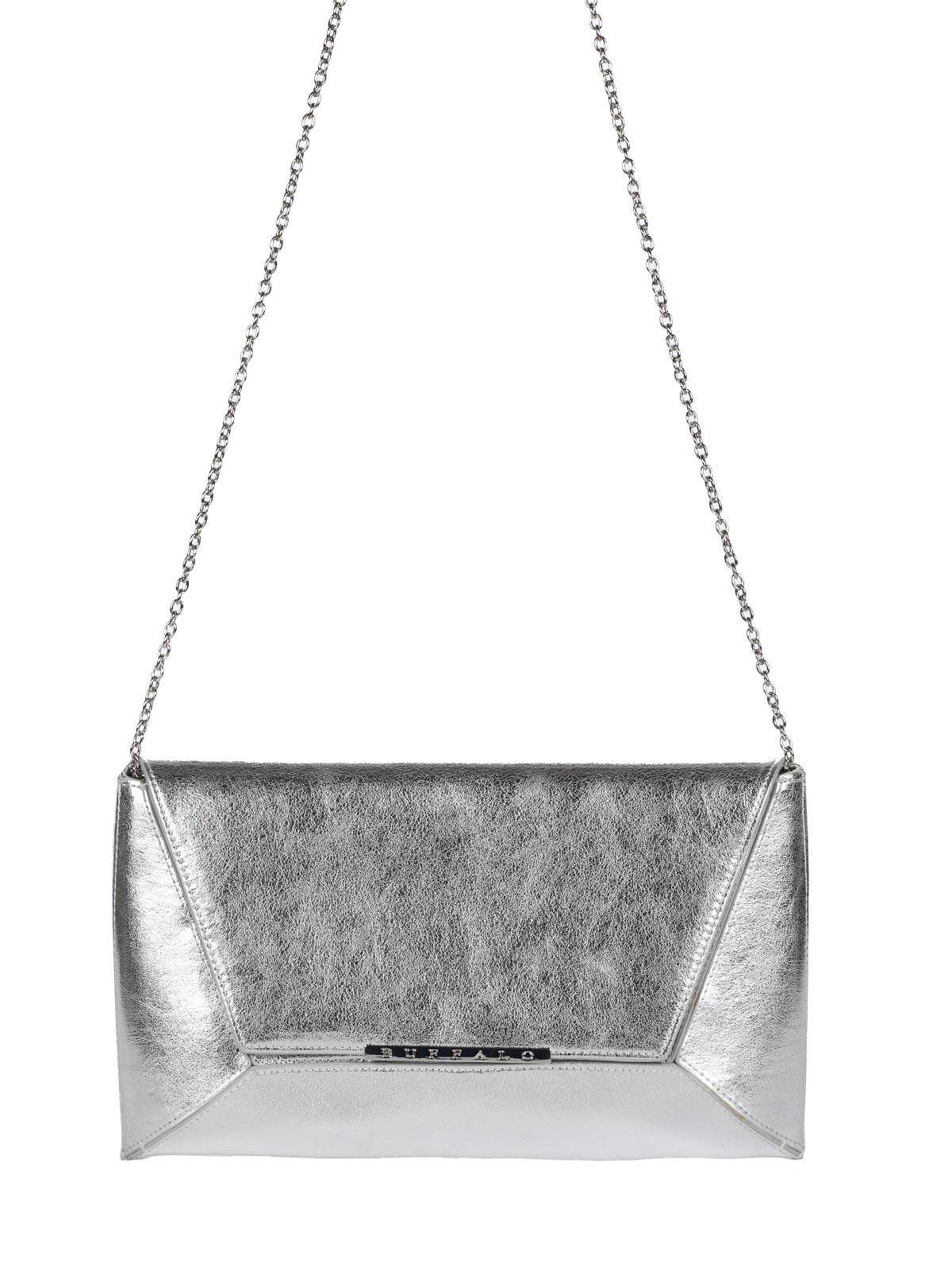 Женская сумка клатч Buffalo bags, серебряная