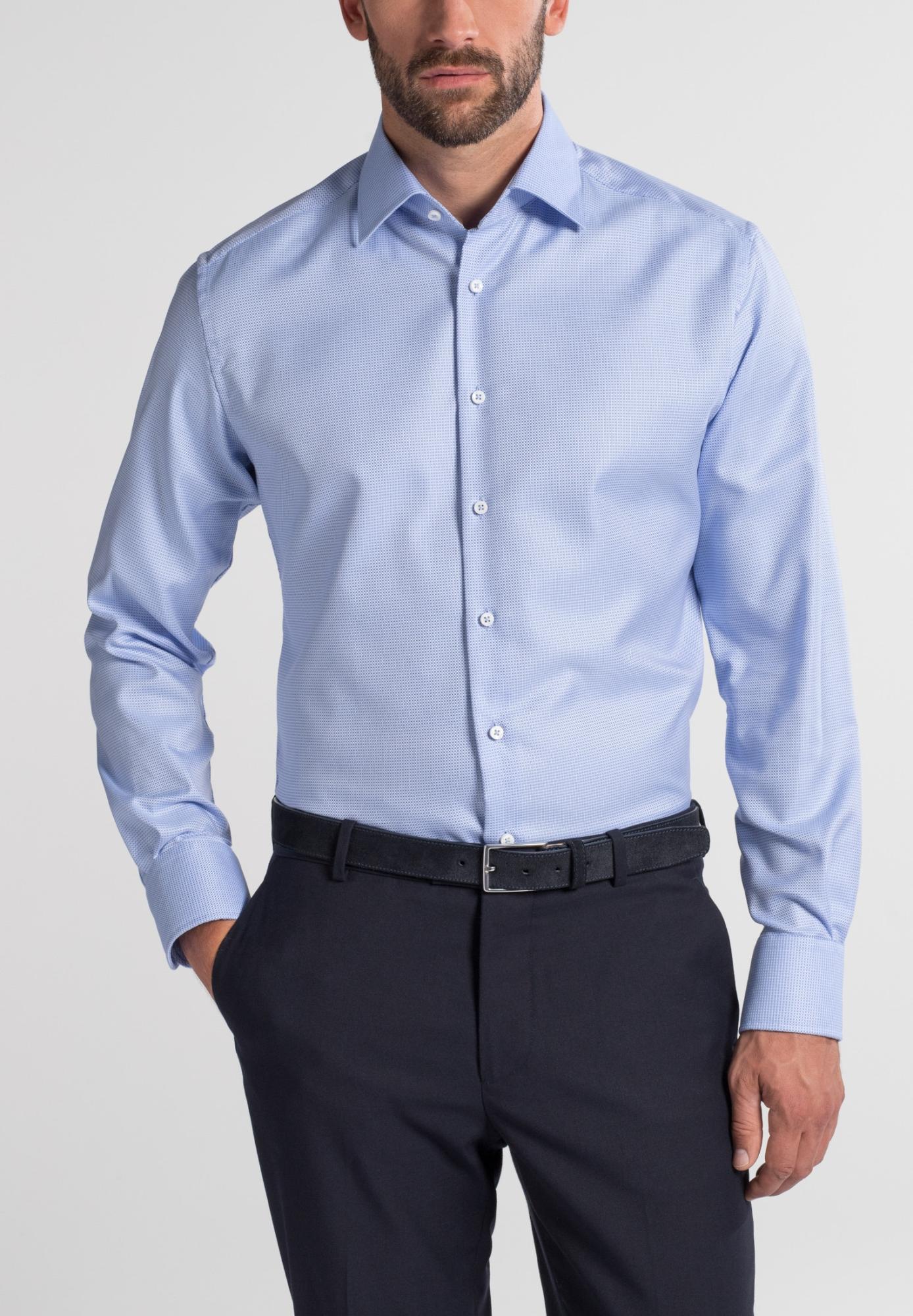 

Мужская рубашка ETERNA, голубая, Голубой