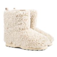 женские полусапоги из овчины (угги) EMU Australia Sheepskin Fashion Sharky Lo Teddy W13200, цвет Белый