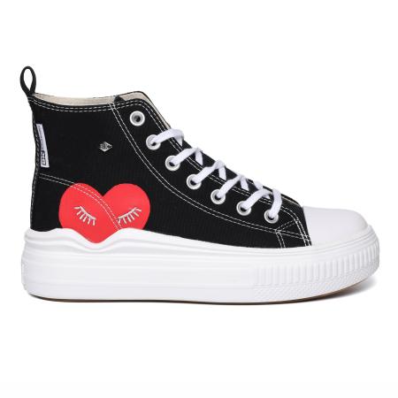 Женские высокие кеды British Knights KAYA FLOW MID B52-3727-01, черные