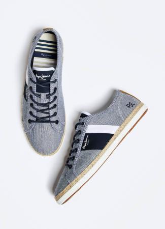 Мужские кеды Pepe Jeans London MAUI BLUCHER CHAMBRAY PMS30711, синие