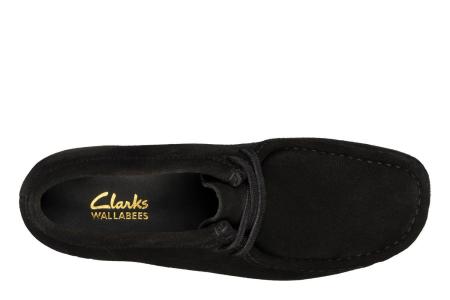 Женские полуботинки Clarks Wallabee 2 26158834, черные Женские полуботинки Clarks Wallabee 2 26158834, черные