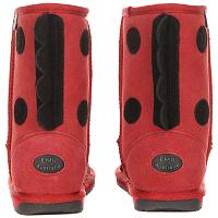 LCRE - Little Creatures Ladybird K10111 - Детские полусапоги из овчины (угги) EMU Australia, красные LCRE - Little Creatures Ladybird K10111 - Детские полусапоги из овчины (угги) EMU Australia, красные