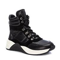 LEATHER COMBINED LADIES ANKLE BOOTS 160293 - Женские высокие ботинки CARMELA, черные