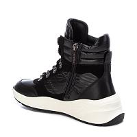 LEATHER COMBINED LADIES ANKLE BOOTS 160293 - Женские высокие ботинки CARMELA, черные