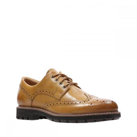 Мужские дерби брогированные Clarks Batcombe Wing 26141385, коричневые