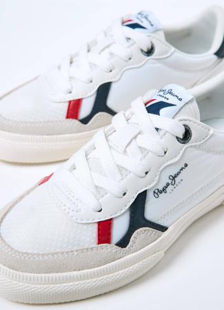 Детские кеды Pepe Jeans London KENTON BRITT BOY SS22 PBS30512, белые Детские кеды Pepe Jeans London KENTON BRITT BOY SS22 PBS30512, белые