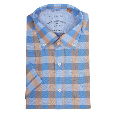 Мужская рубашка ETERNA 2453-14-WS9B, голубая