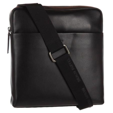 Мужская сумка репортер Braun Buffel LIVORNO Shoulder Bag Slim 67161, черная