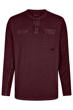 Мужская футболка Camel Active Henley 1/1 Arm 409670-8T28, бордовая